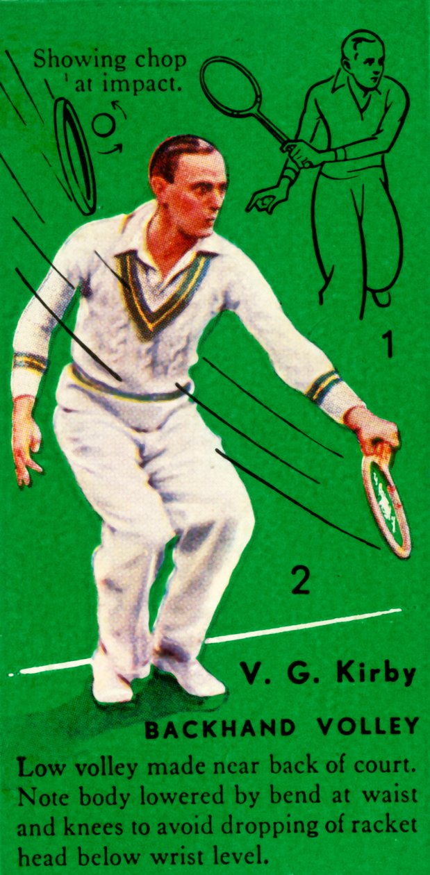 V. G. Kirby - Backhand Volley, ca. 1935 door Unbekannt