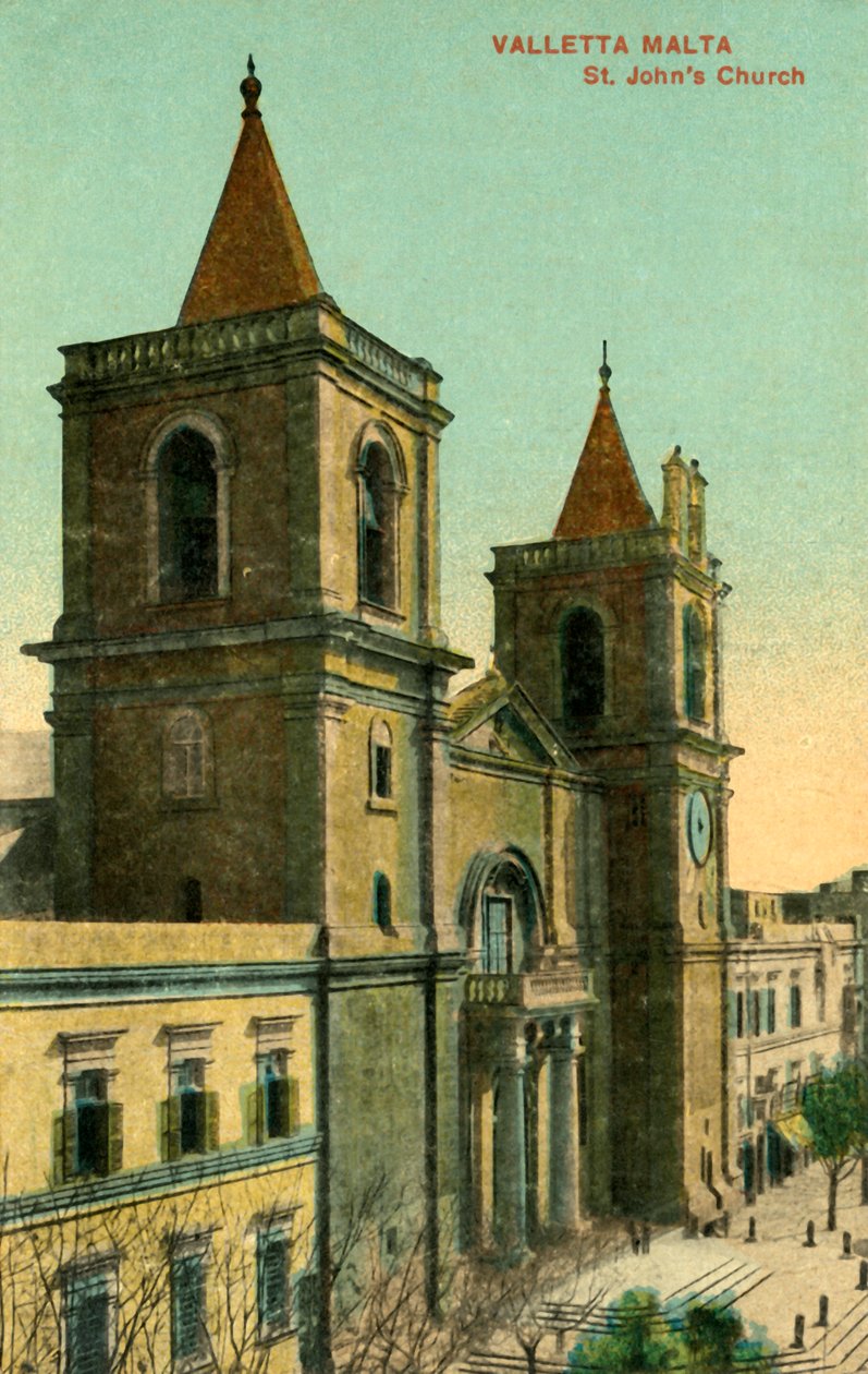 Valetta Malta - St. Johanneskerk door Unbekannt