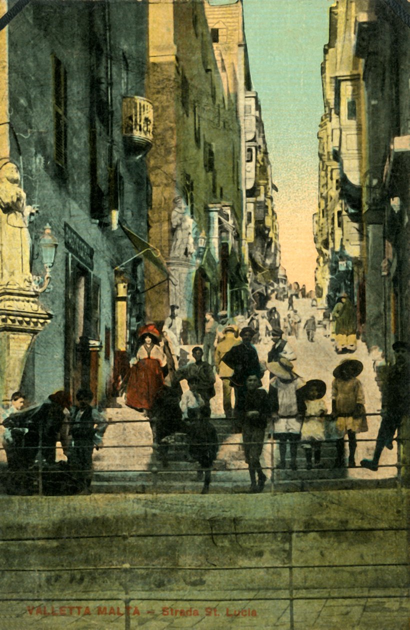 Valetta, Malta - Strada St. Lucia, ca. 1918-ca. 1939 door Unbekannt