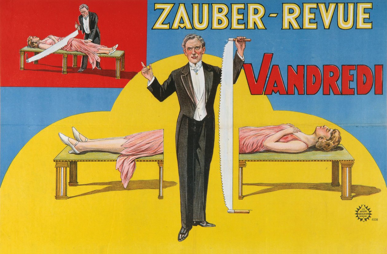 Vandredi Magic Revue Poster, 1923 door Unbekannt