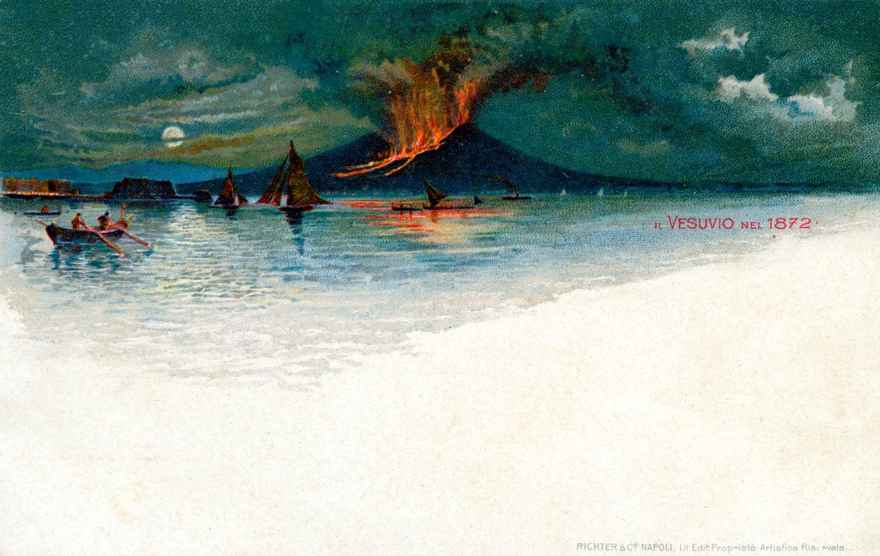 Vesuvius in 1872 door Unbekannt