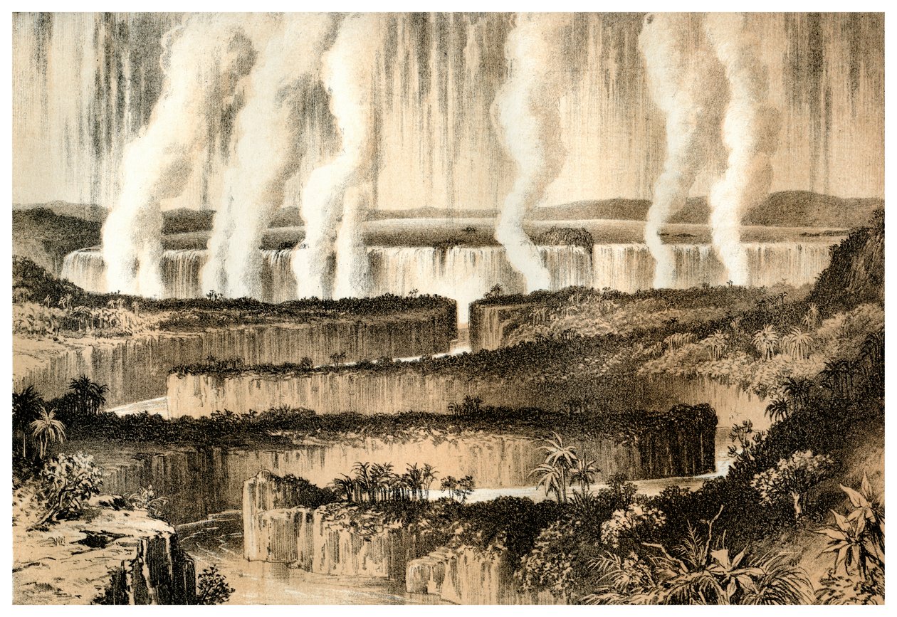 Victoria Falls van de Zambesi door Unbekannt