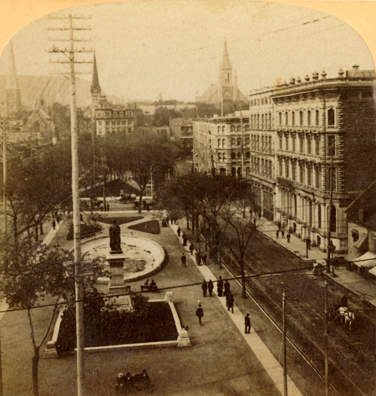 Victoria Square, Montreal, Canada, 1904 door Unbekannt