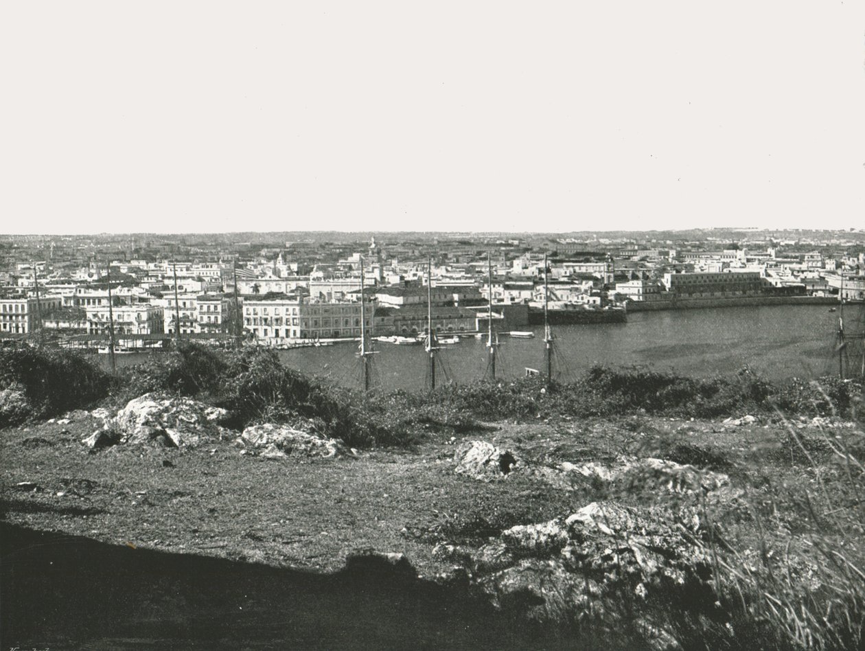 Uitzicht over de baai, Havana, Cuba, 1895 door Unbekannt