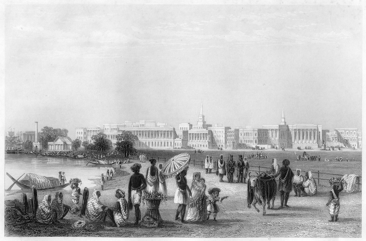 Uitzicht op Calcutta vanaf de Esplanade, ca. 1860 door Unbekannt