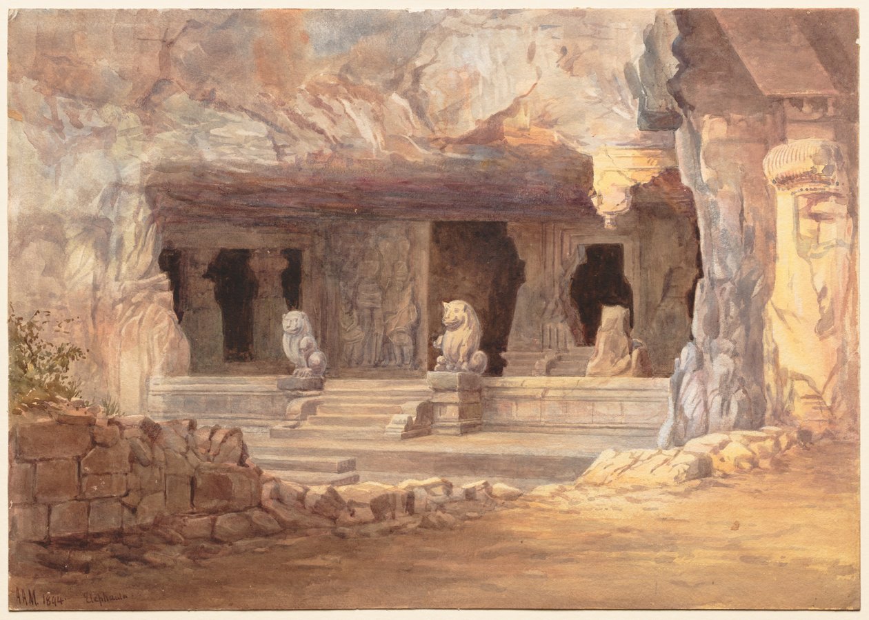 Uitzicht op Elephanta, 1894 door Unbekannt