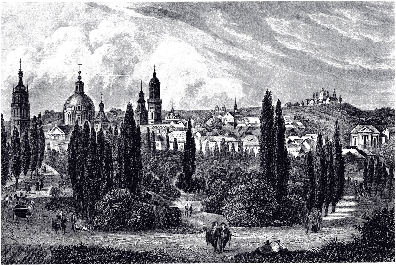 Uitzicht op Lemberg, ca. 1845 door Unbekannt