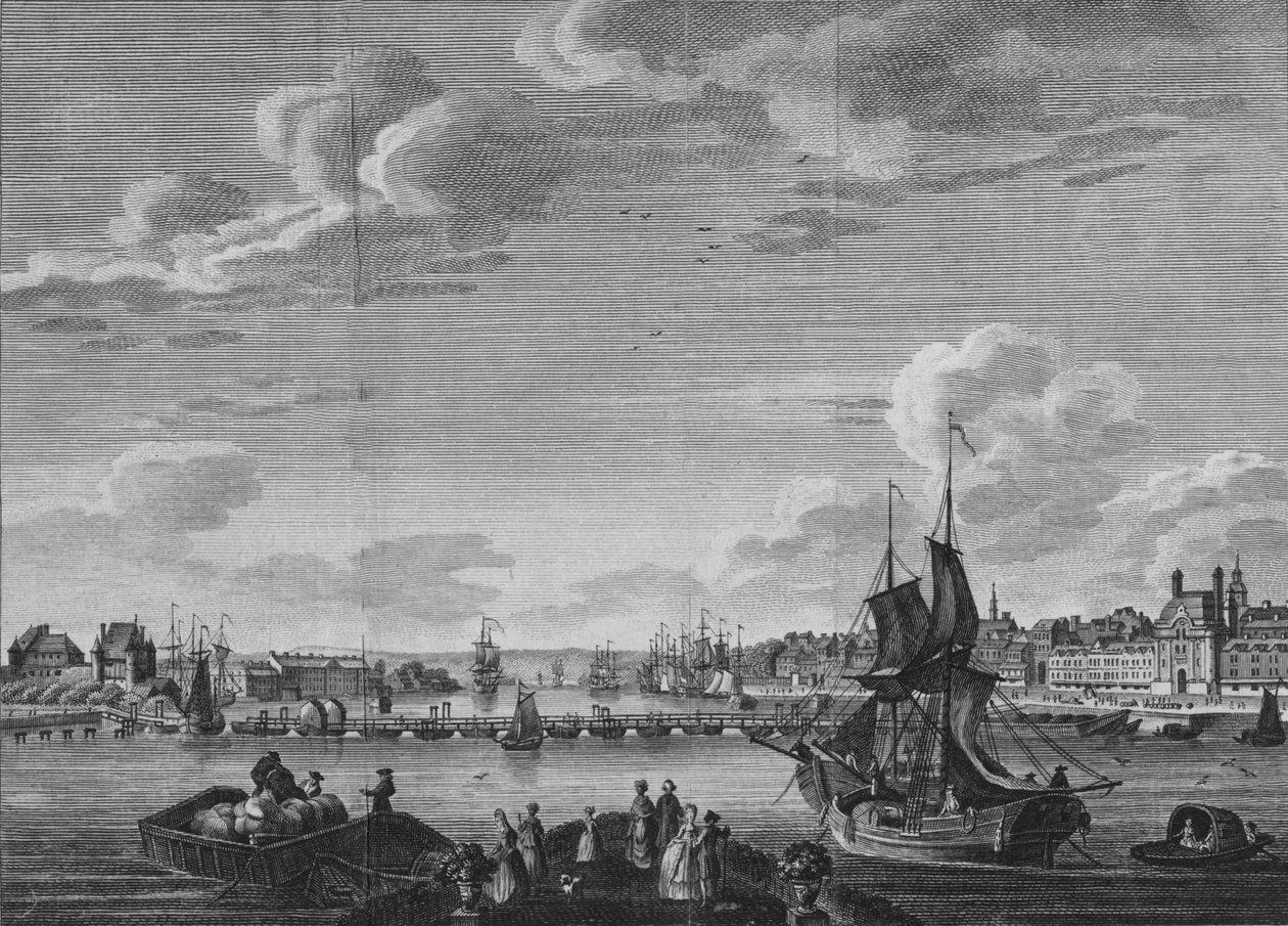 Uitzicht op Rouen, 1782 door Unbekannt