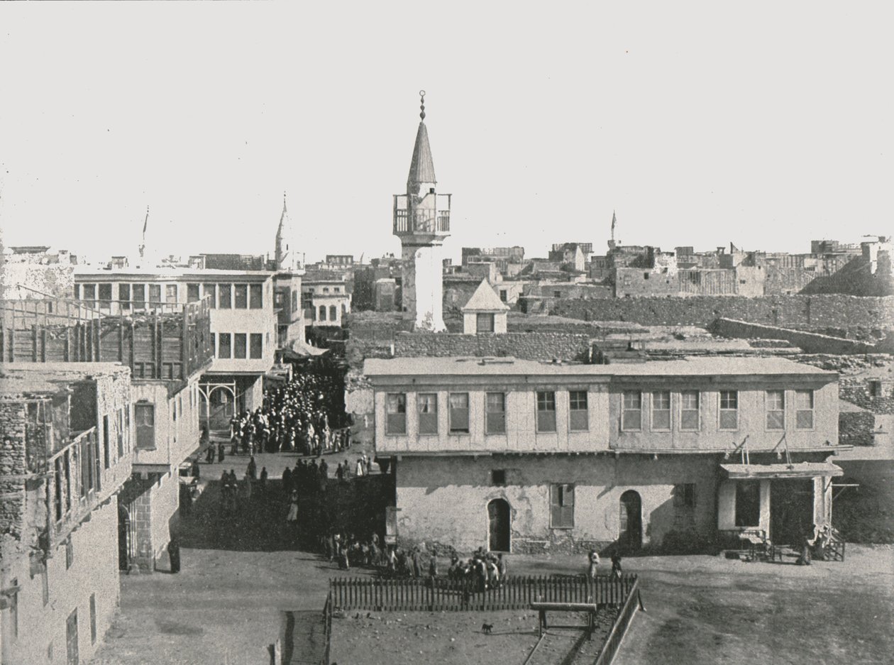 Gezicht op de oude stad, Suez, Egypte, 1895 door Unbekannt