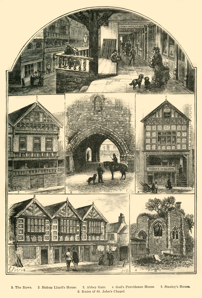 Uitzichten in Chester, 1898 door Unbekannt