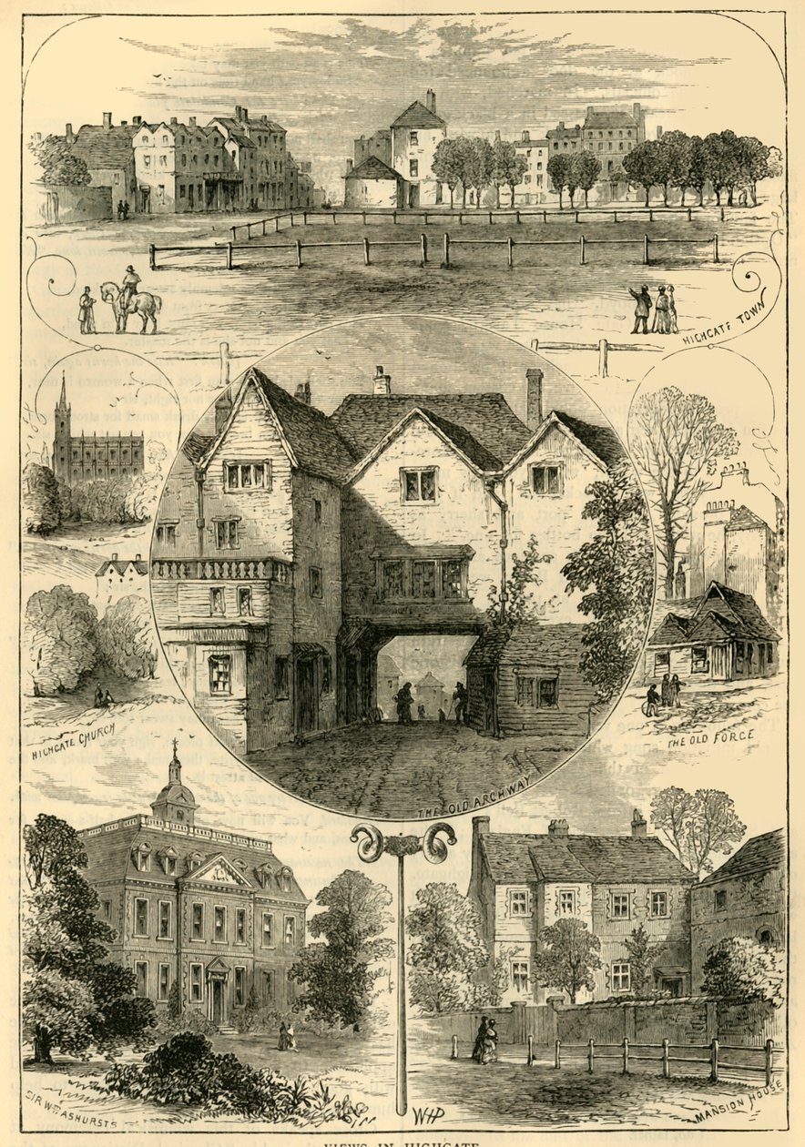 Uitzichten in Highgate, ca. 1876 door Unbekannt