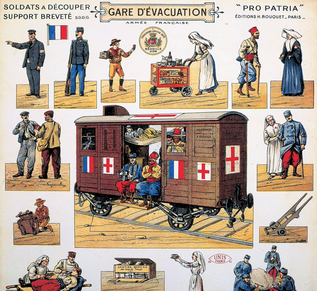 Rode Kruis-treinwagon, ca. 1916-1918 door Unbekannt