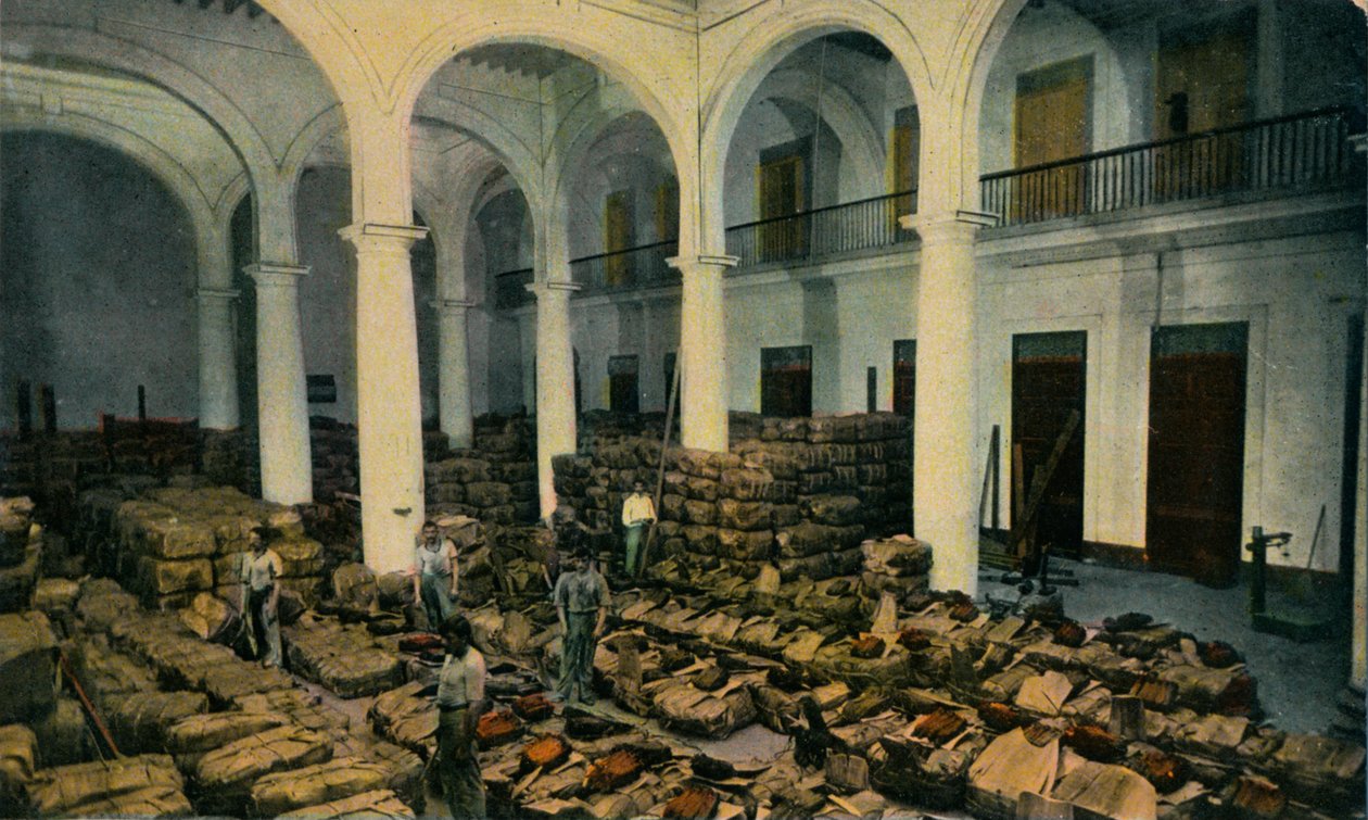 Magazijn van Bladtobak, Havana, Cuba door Unbekannt