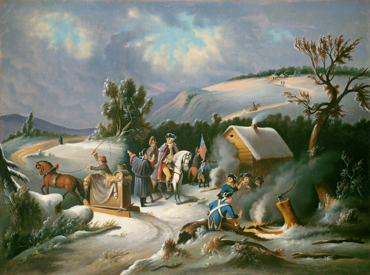 Washington in Valley Forge door Unbekannt