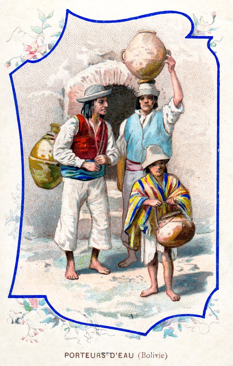 Waterdragers, Bolivia, 1911 door Unbekannt