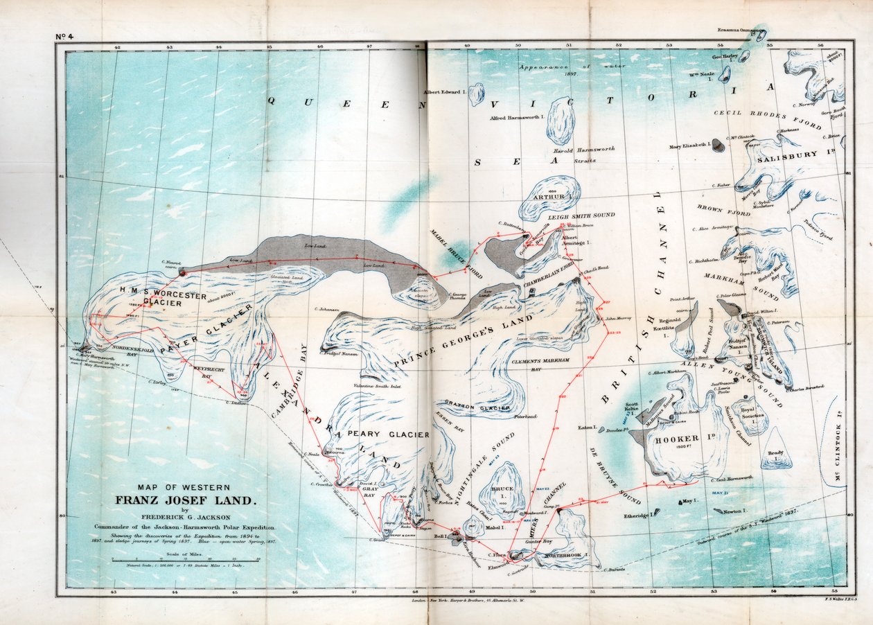 Westelijk Franz Josef Land, 1899 door Unbekannt
