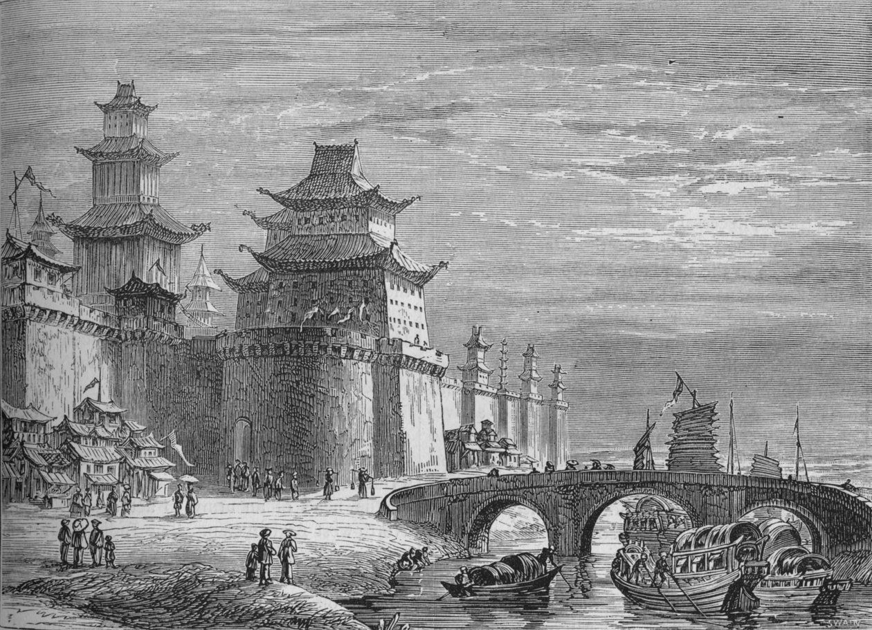Westelijke poort, Peking, ca. 1880 door Unbekannt
