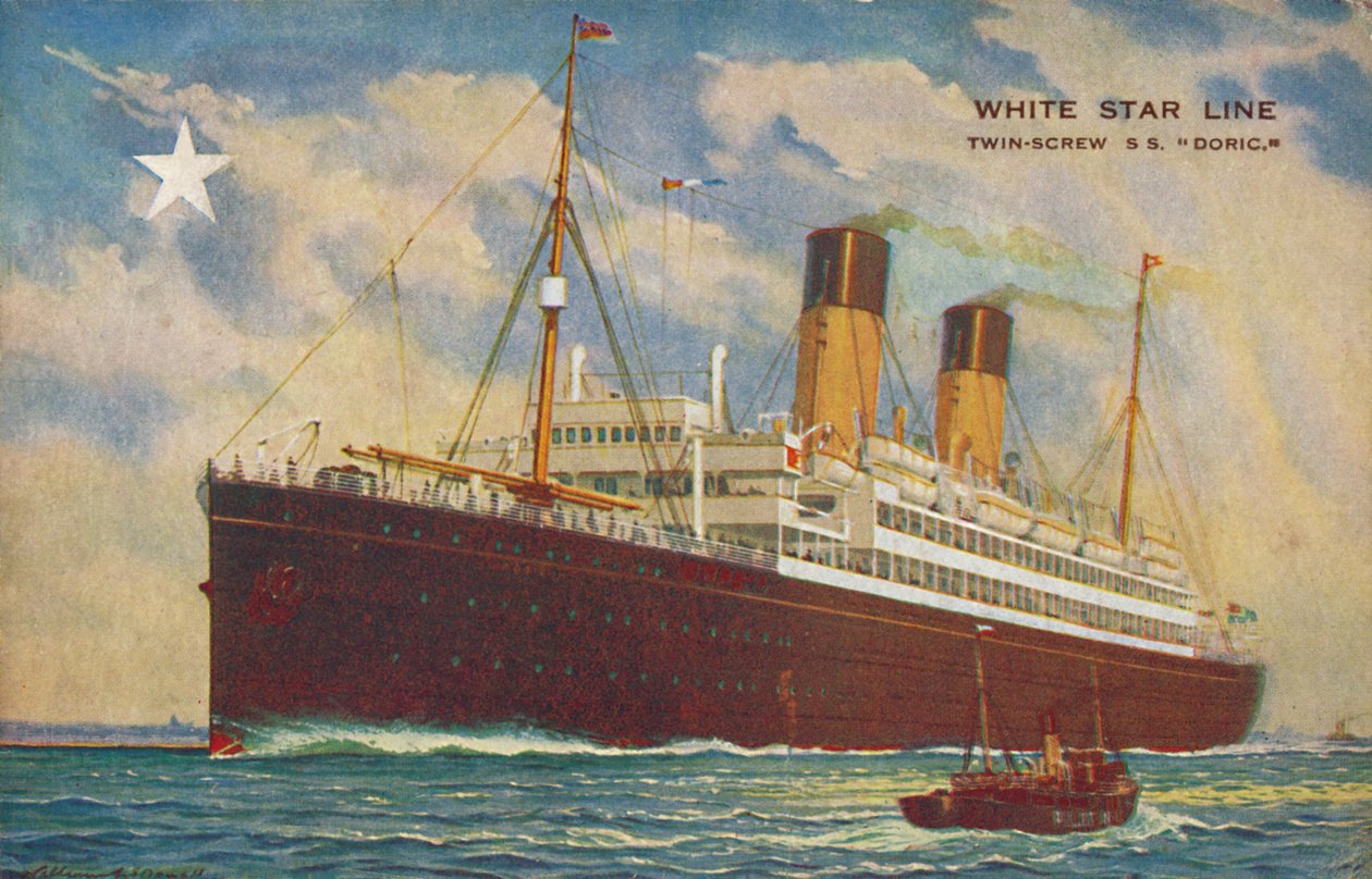 White Star Line. Twin-Screw S.S. Doric., ca. 1920s door Unbekannt