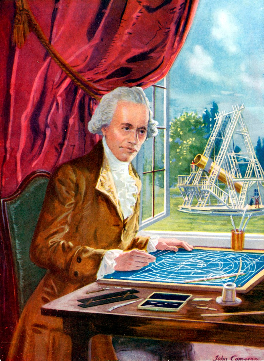 William Herschel 1738-1822 Duits-Engelse astronoom door Unbekannt
