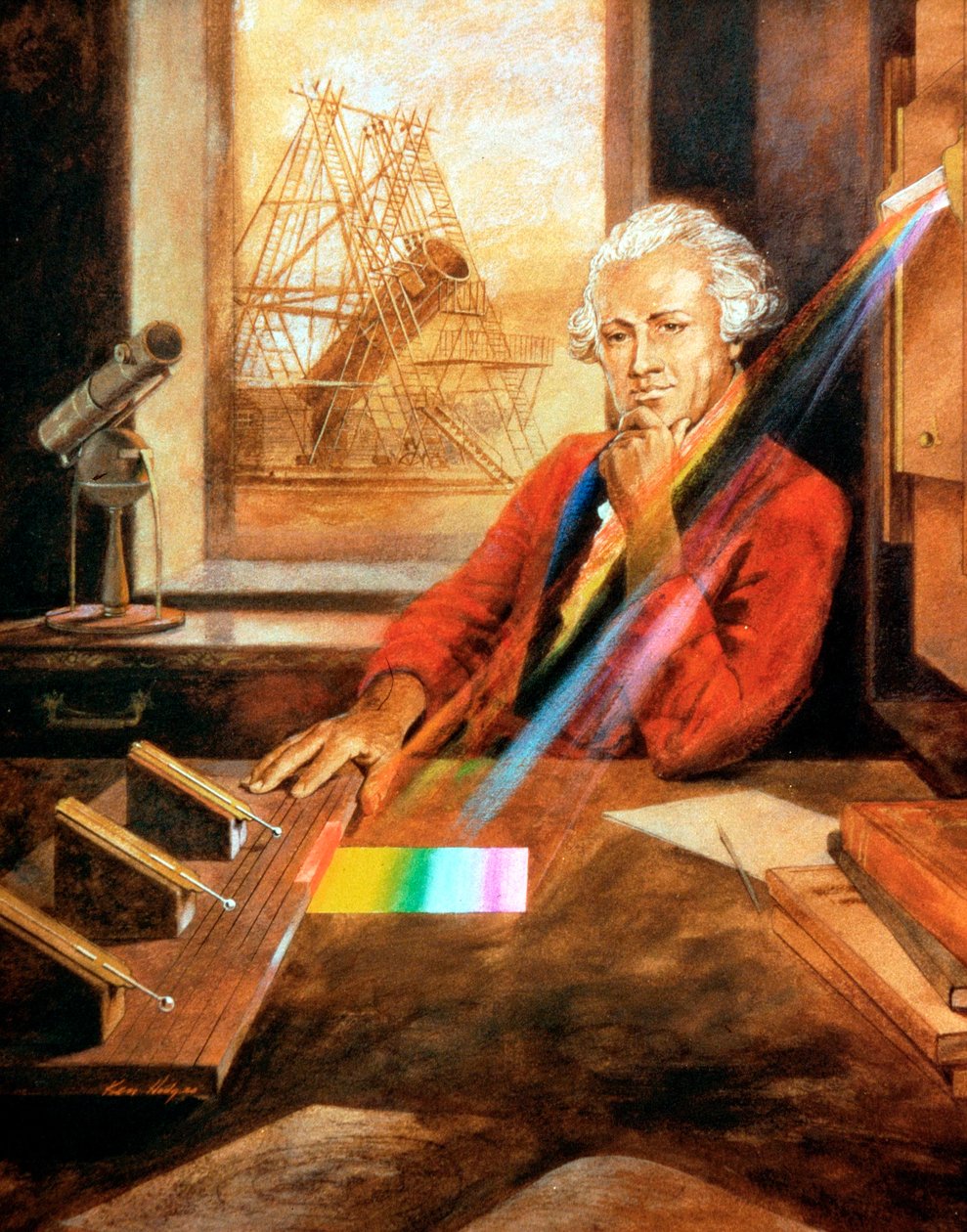 William Herschel 1738-1822, Duits-Engelse astronoom door Unbekannt