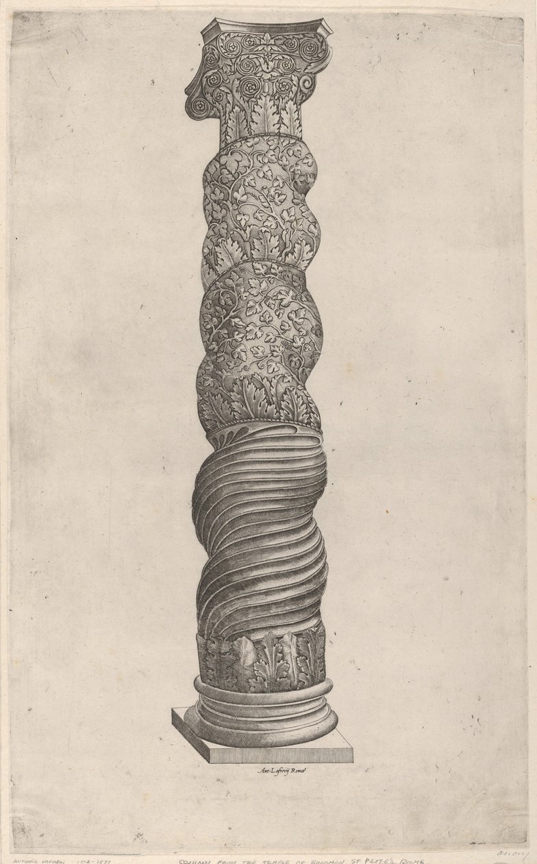 Winding Column van Sint-Pieter, Rome door Unbekannt