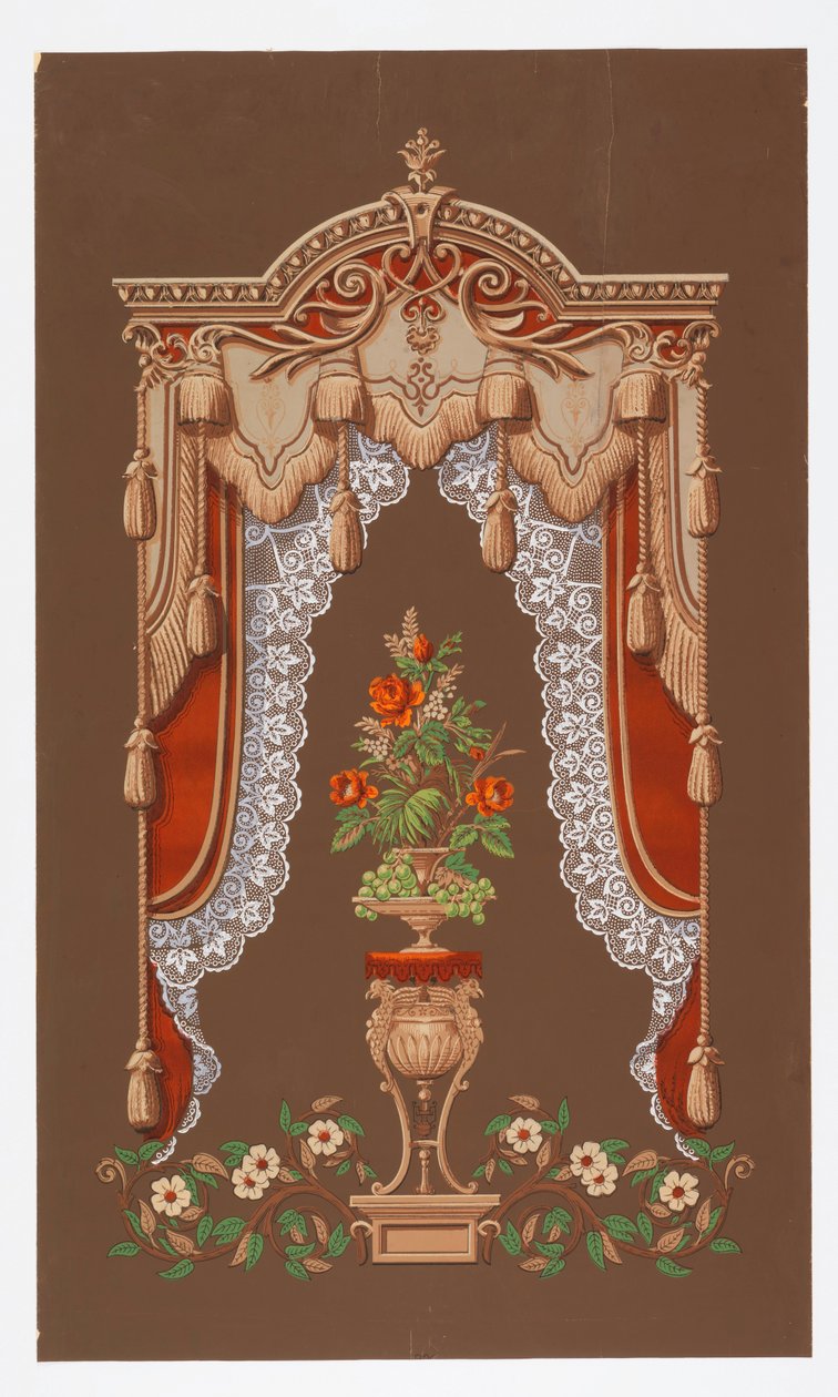 Raamrolgordijn (VS), ca. 1860 door Unbekannt