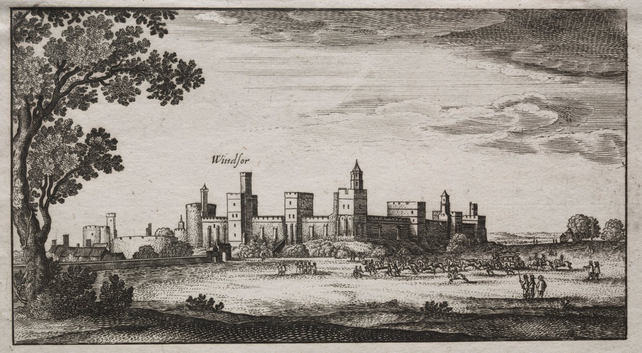 Windsor Castle vanuit het zuidoosten, 1600s door Unbekannt