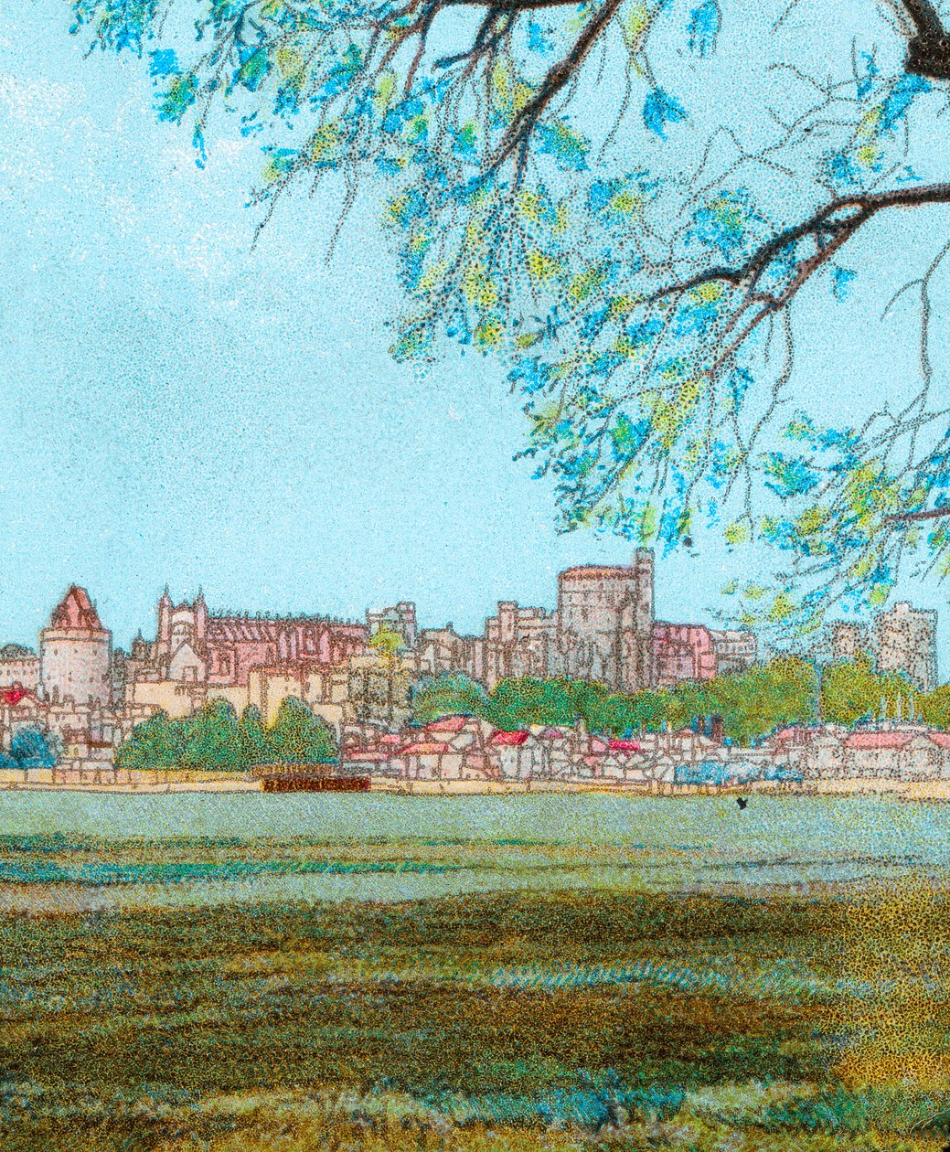Windsor Castle vanaf de Theems, ca. 1902 door Unbekannt