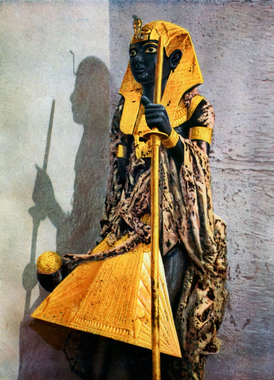 Houten standbeeld van Toetanchamon, Egypte, 1933-1934 door Unbekannt