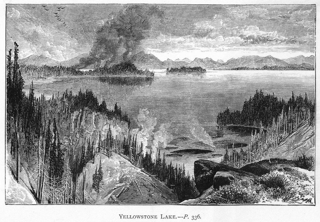 Yellowstone Lake, 19e eeuw door Unbekannt