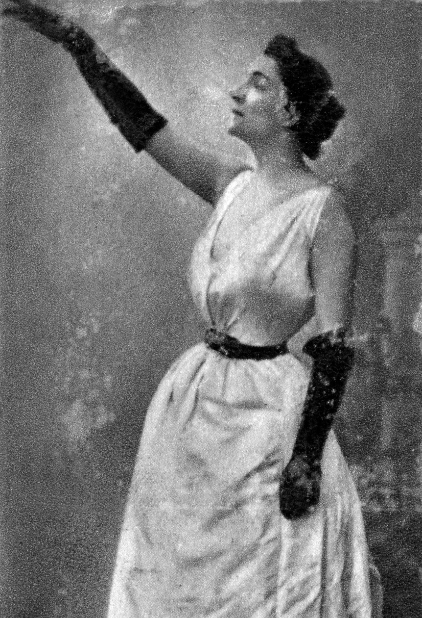Yvette Guilbert, Franse cabaretzangeres en actrice, 1913 door Unbekannt