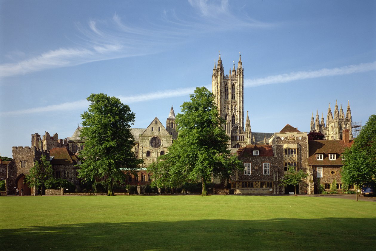 Uitzicht op Canterbury Kathedraal door Unbekannt Unbekannt