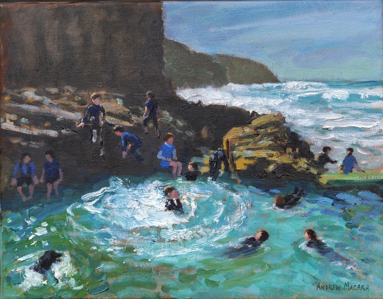 Chapel Rock Pool, Perranporth, Cornwall door Unbekannt Unbekannt