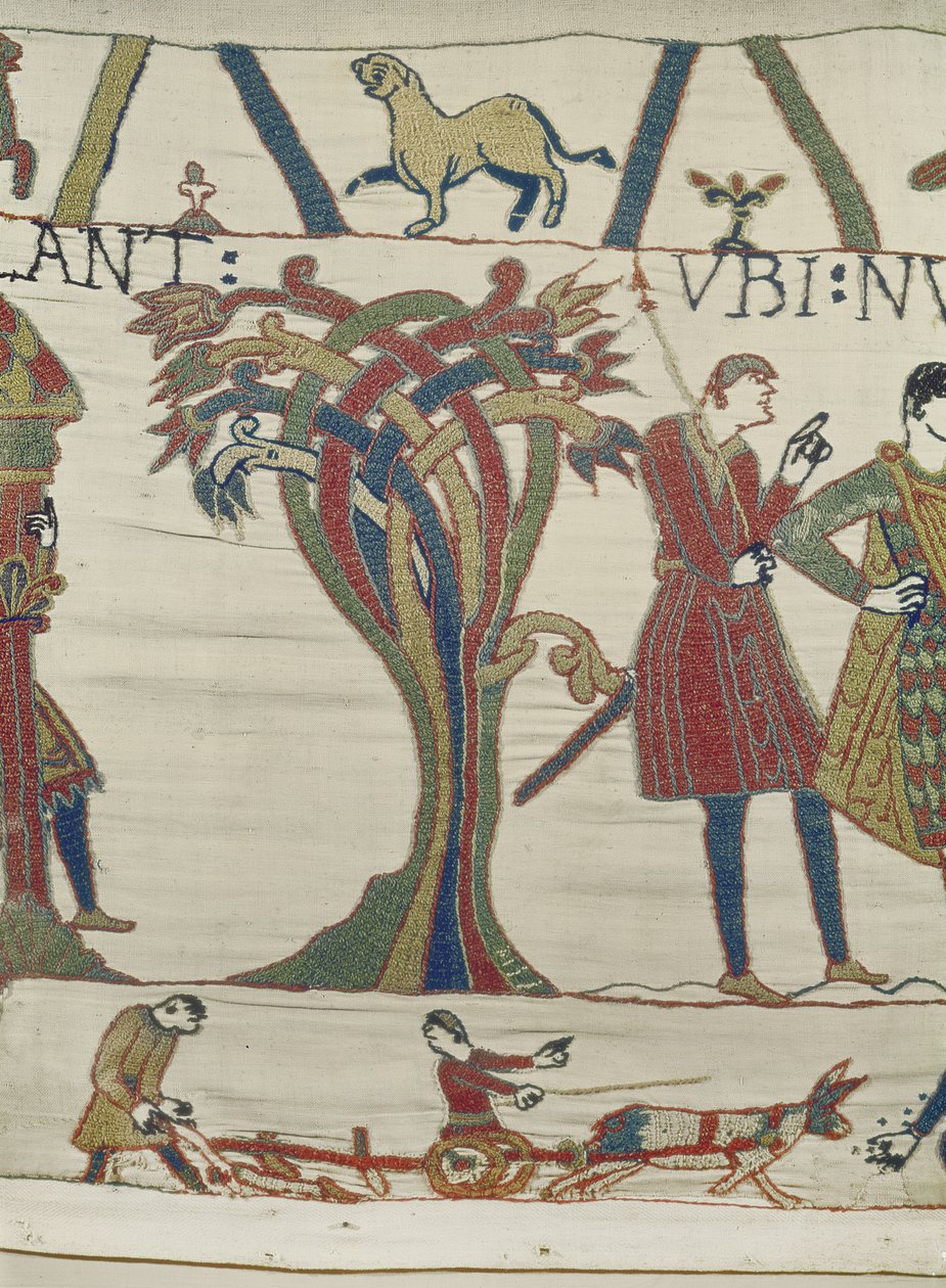 Hertog Willems gezanten komen naar Graaf Guy de Ponthieu, Tapijt van Bayeux door Unbekannt Unbekannt