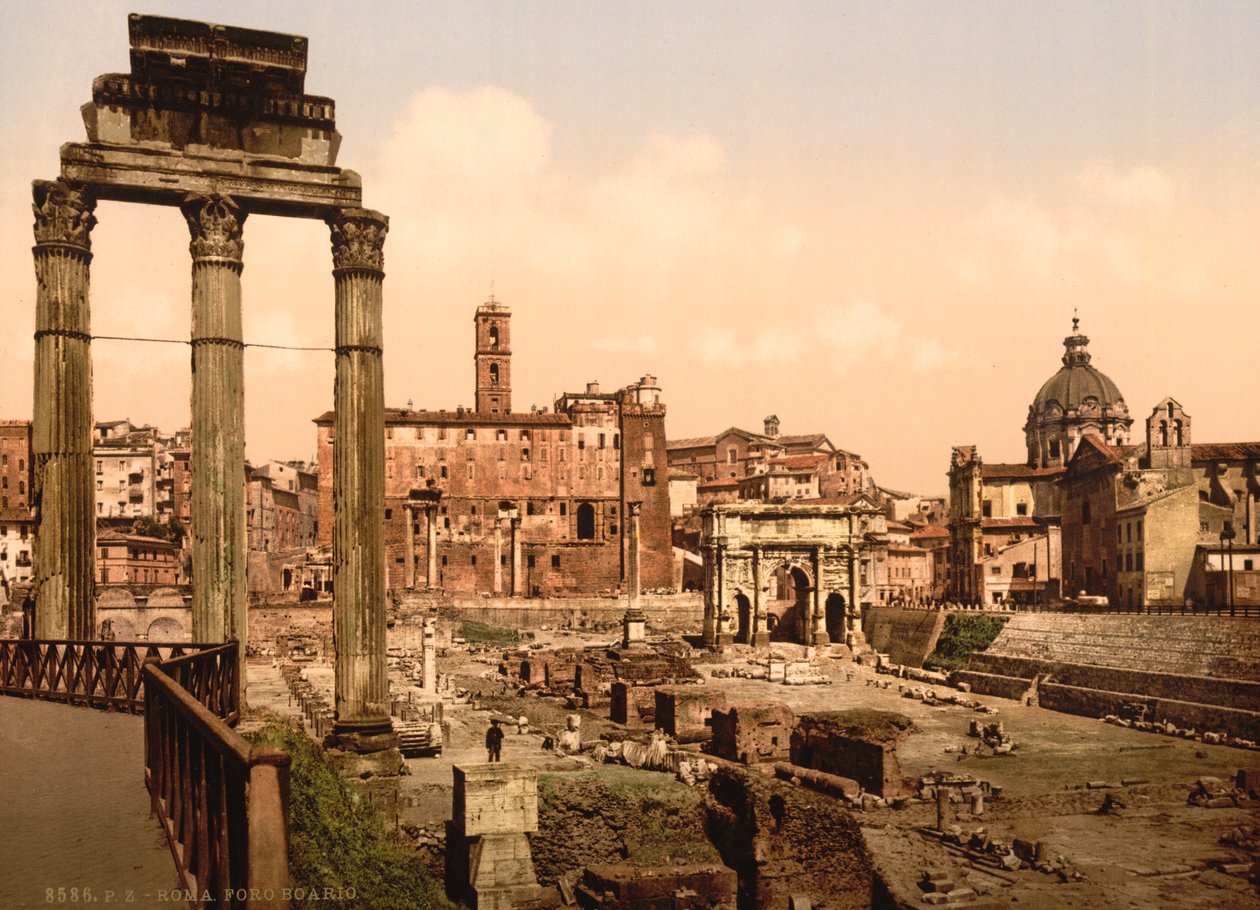 Forum Romanum, Rome, Italië, ca. 1890-ca. 1900 door Unbekannt Unbekannt