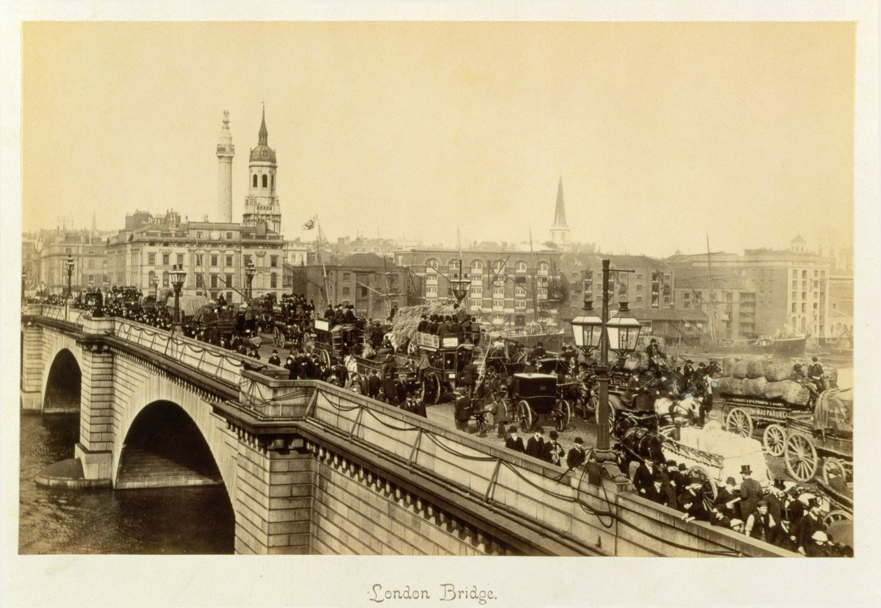London Bridge, c.1880 door Unbekannt Unbekannt