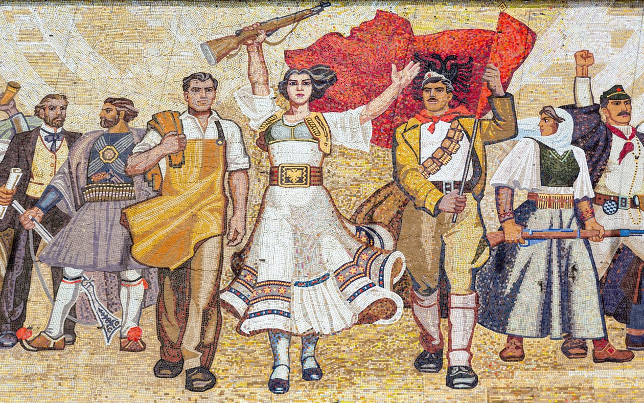 Mozaïek van de Albanese geschiedenis, Tirana, Albanië door Unbekannt Unbekannt