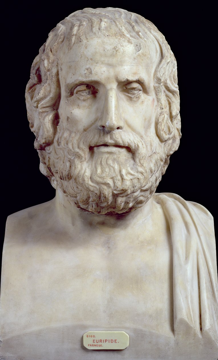 Portretbuste van Euripides door Unbekannt Unbekannt