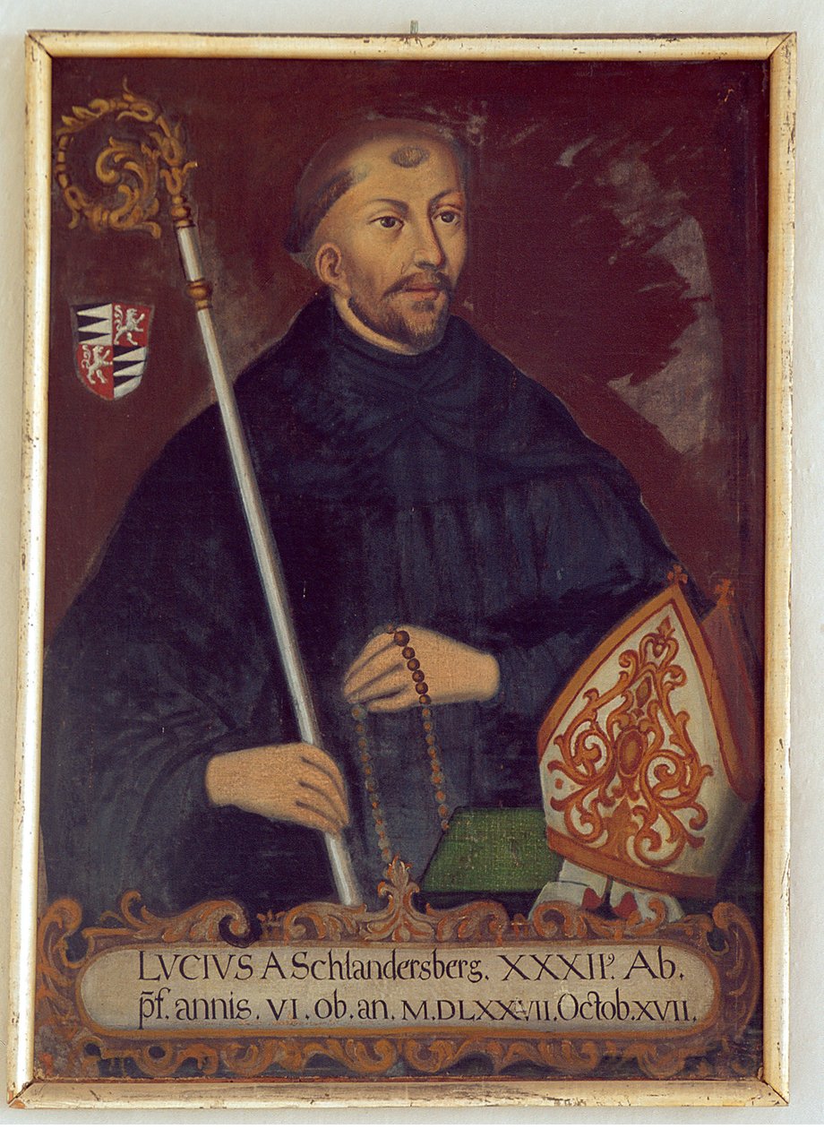 Portret van Abt Lucius von Schlandersberg door Unbekannt Unbekannt