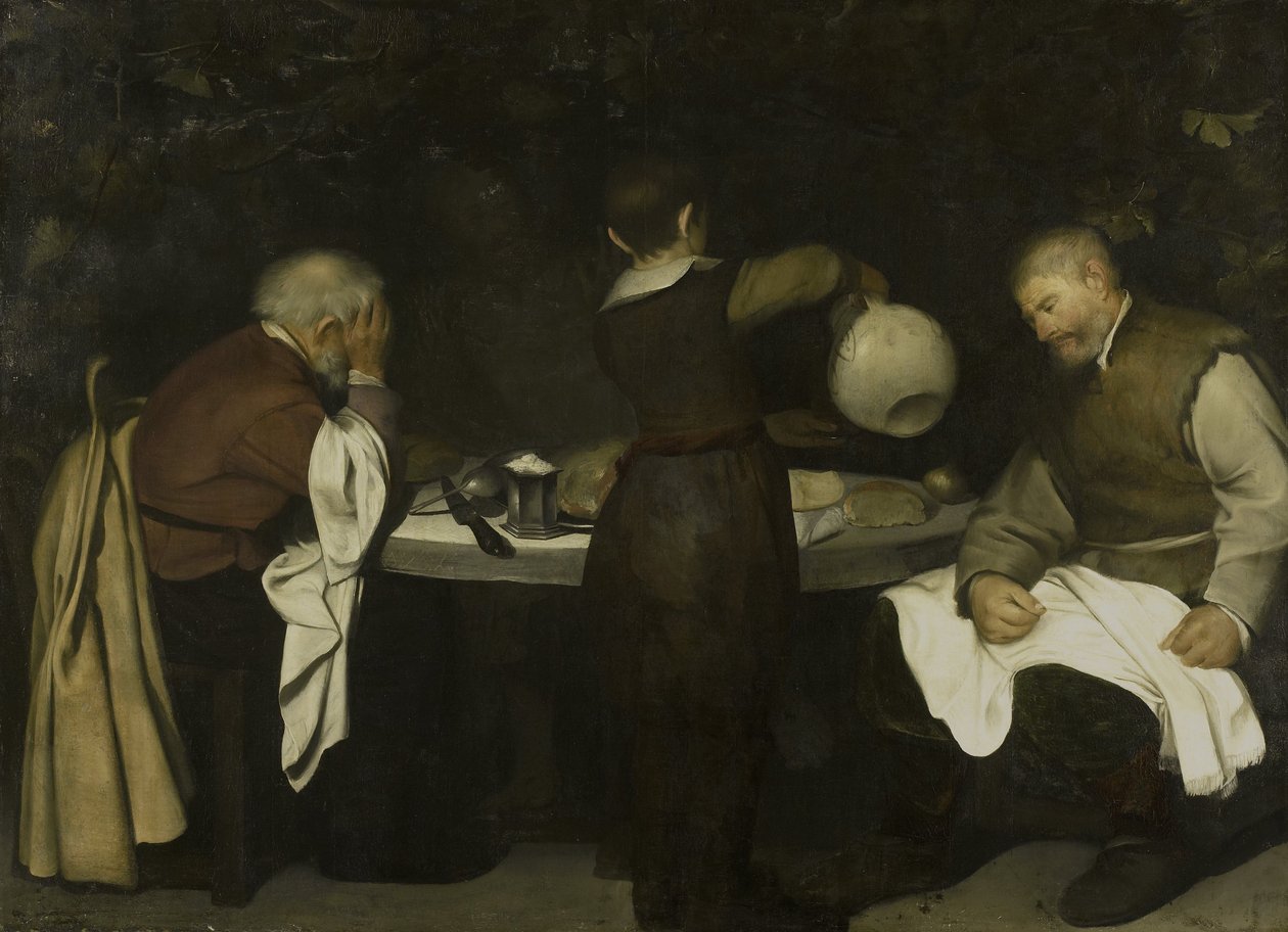 Avondmaal in Emmaüs, 1620-80 door Unbekannt Unbekannt
