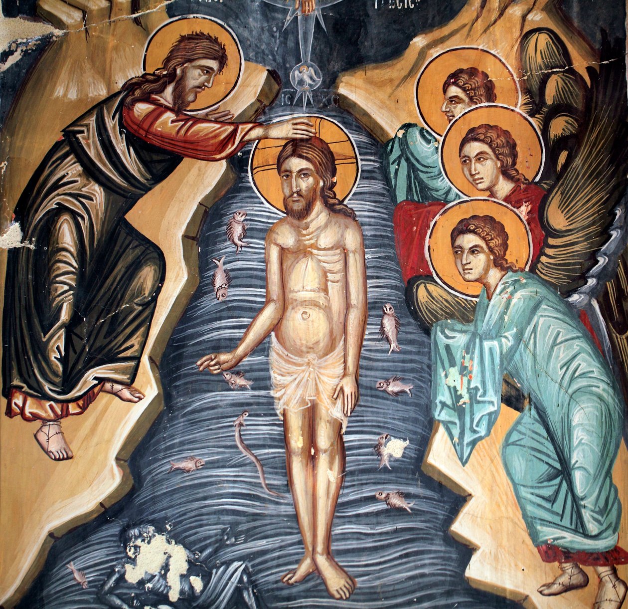 Het Byzantijnse fresco uit de 15e eeuw door Unbekannt Unbekannt
