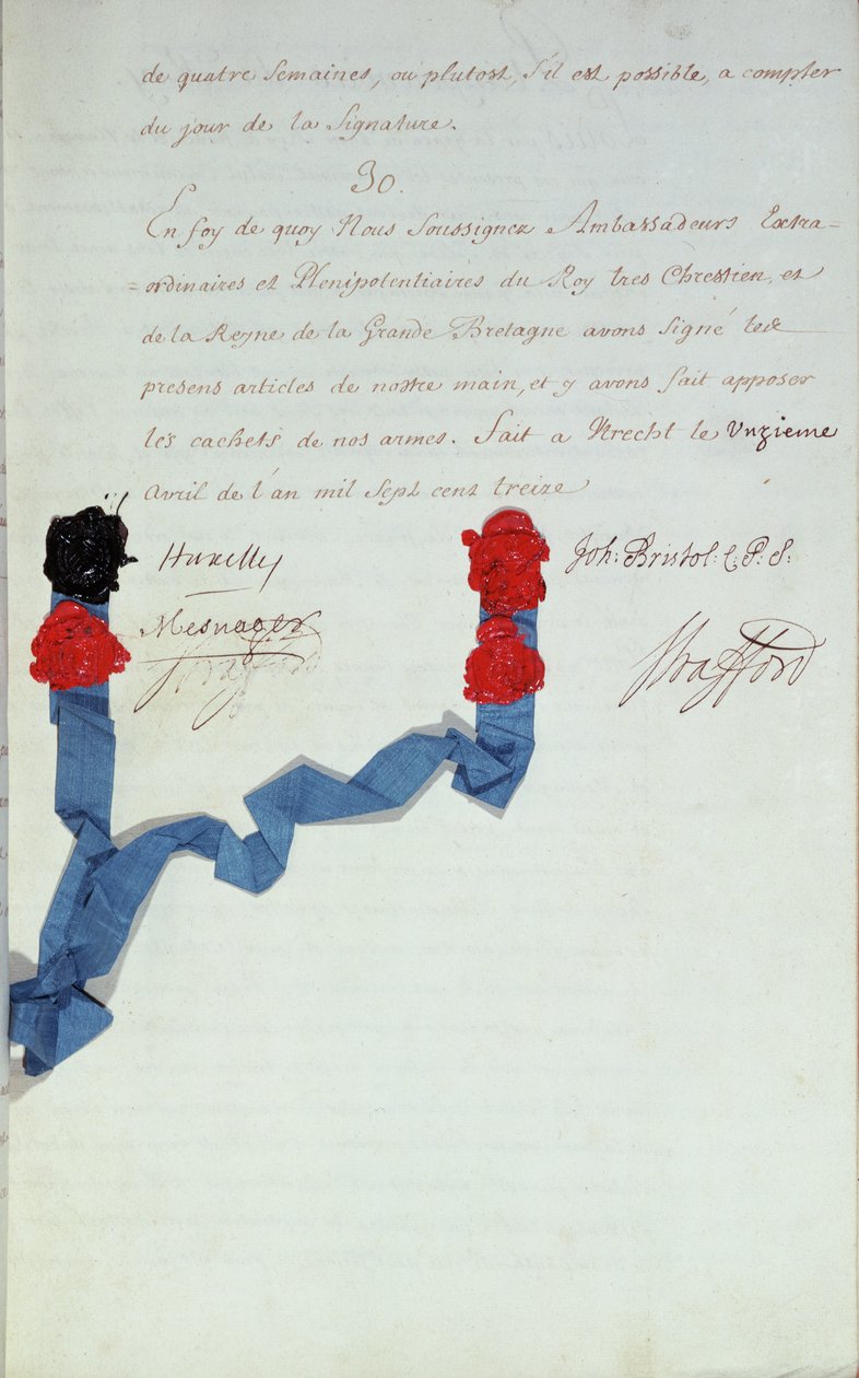 Het Verdrag van Utrecht, 11 april 1713 door Unbekannt Unbekannt