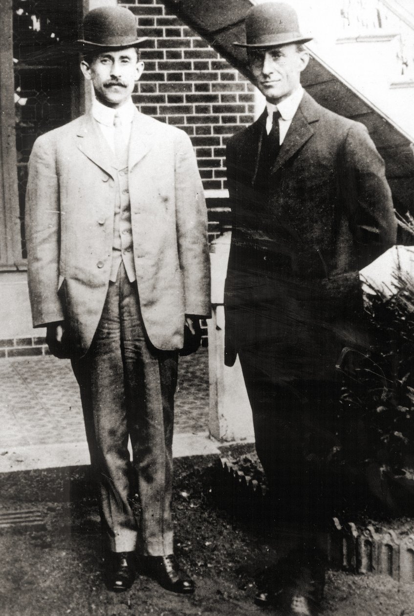 De gebroeders Wright, Orville en Wilbur Wright, 1909 door Unbekannt Unbekannt