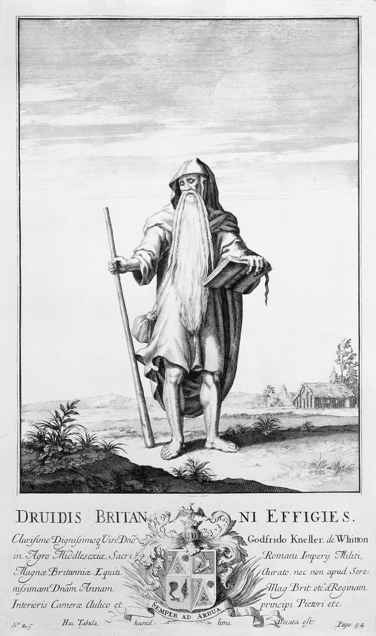 Een Druïde (gravure) door Unbekannt