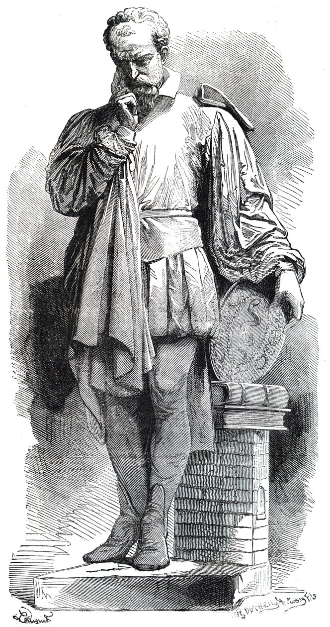 Een standbeeld van Bernard Palissy door Unbekannt