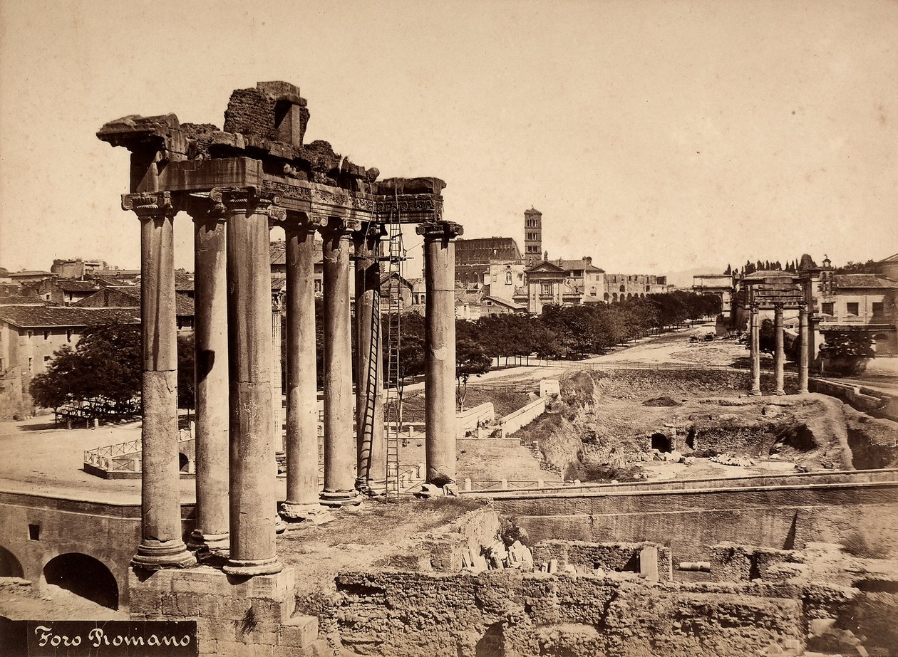 Een uitzicht op het Forum Romanum door Unbekannter Künstler