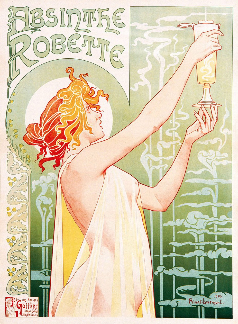 Affiche voor absint Robette door Unbekannter Künstler