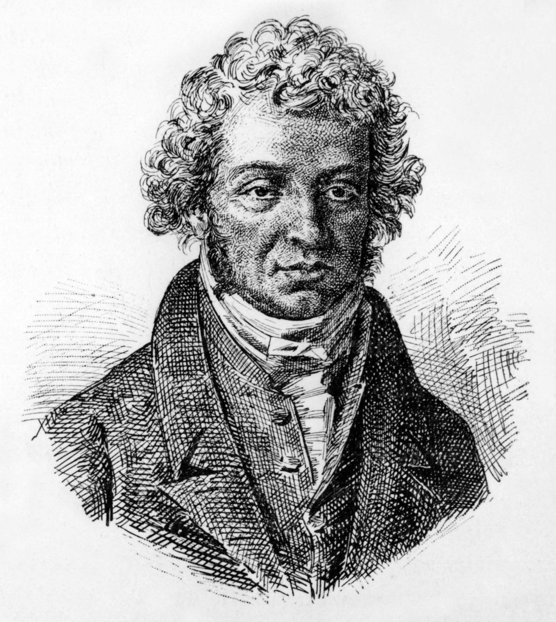 Andre Marie Ampere 19e eeuw (gravure) door Unbekannter Künstler