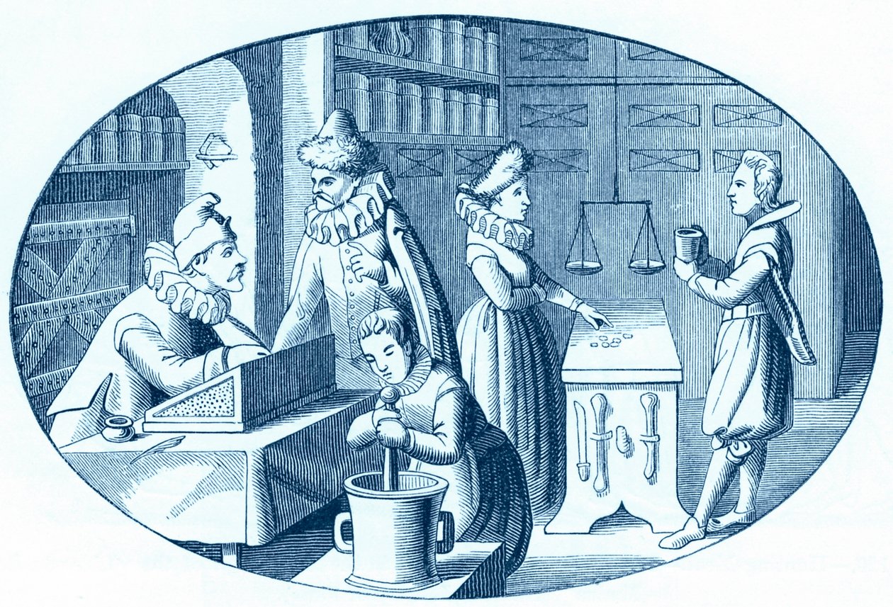 Apotheek door Unbekannter Künstler