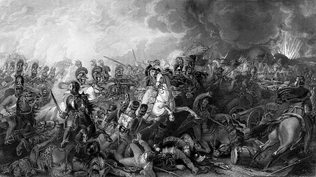 Slag bij Waterloo door Unbekannter Künstler